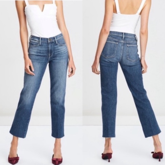 Frame Denim Denim - Frame le high straight Silverado jeans raw hem size 30